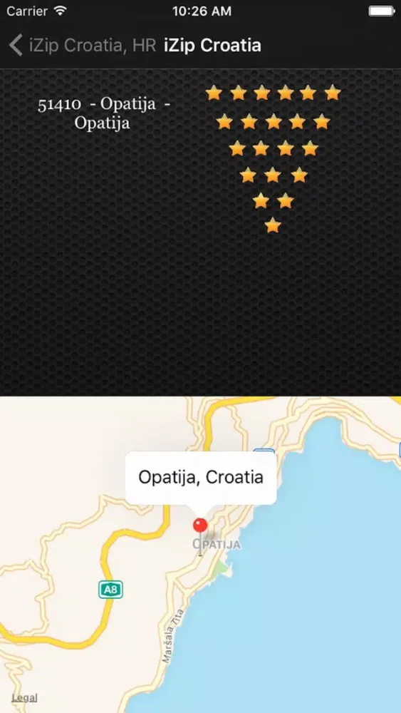 Скриншоты izip Croatia poštanski broj