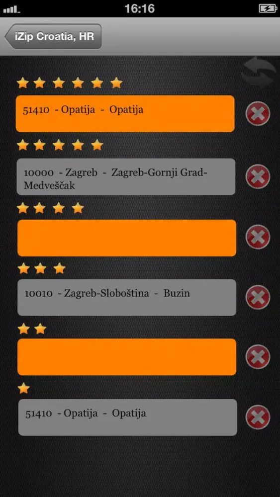 Скриншоты izip Croatia poštanski broj