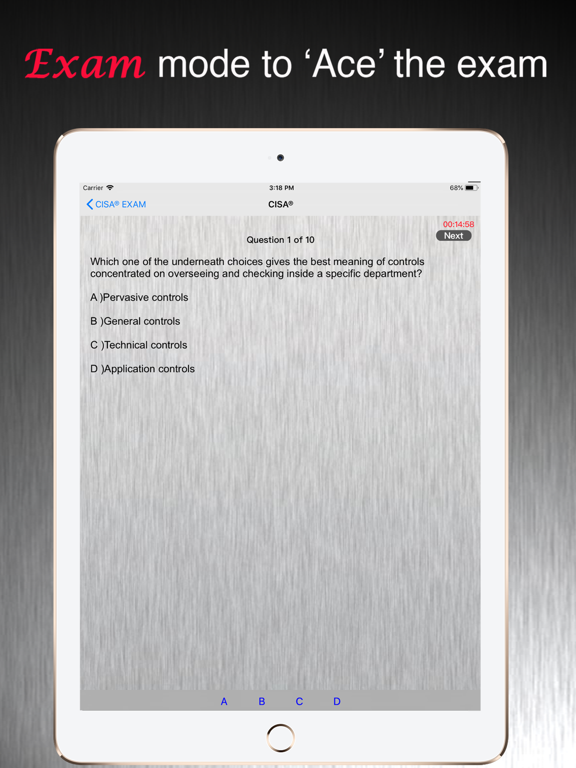 Tangkapan layar CISA Exam Pass iPad 