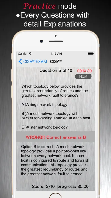 CISA Exam Pass應用截圖