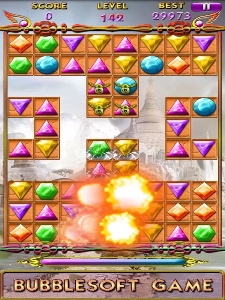 ภาพหน้าจอของ 钻石来匹配-连接相邻颜色 iPad 