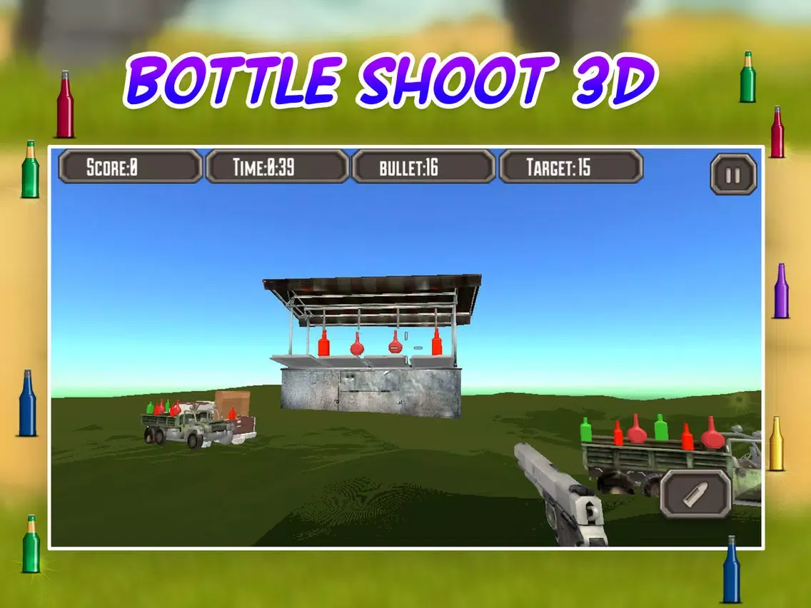 Captures d'écran de Bottle Shoot 3D : Sniper Shooting iPad 