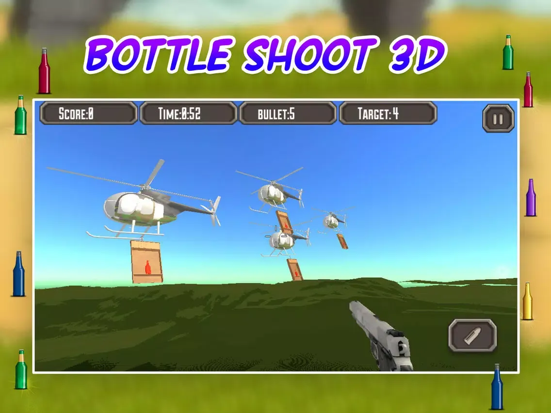 Captures d'écran de Bottle Shoot 3D : Sniper Shooting iPad 