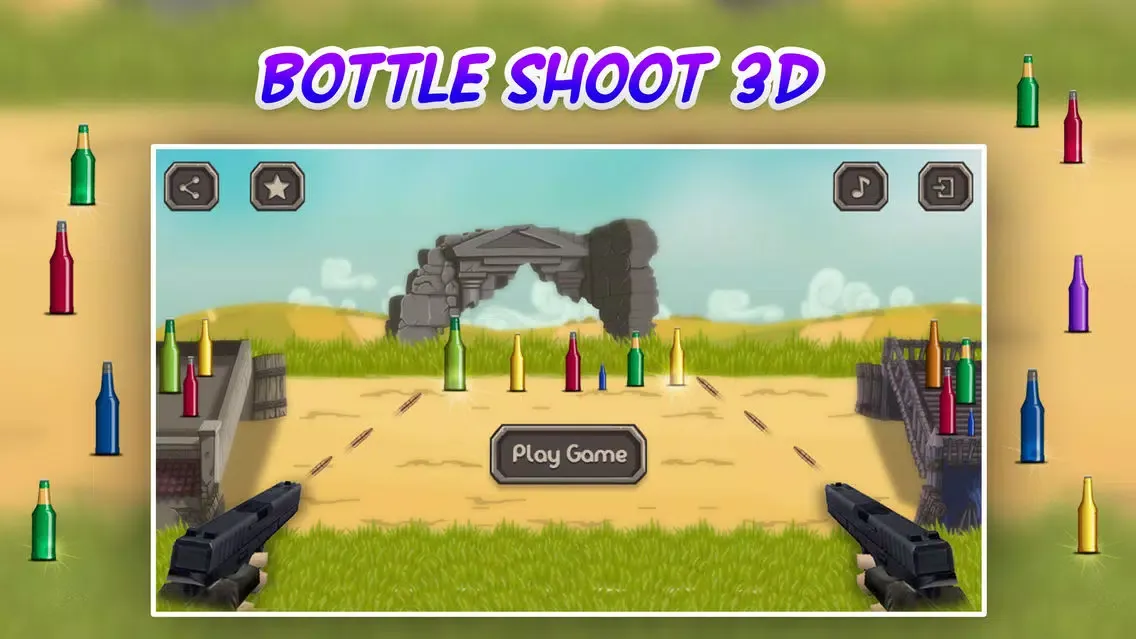 Captures d'écran de Bottle Shoot 3D : Sniper Shooting