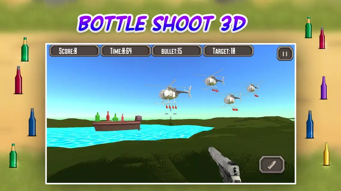 Captures d'écran de Bottle Shoot 3D : Sniper Shooting