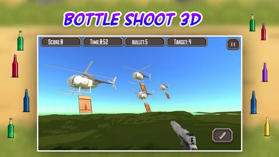 Captures d'écran de Bottle Shoot 3D : Sniper Shooting