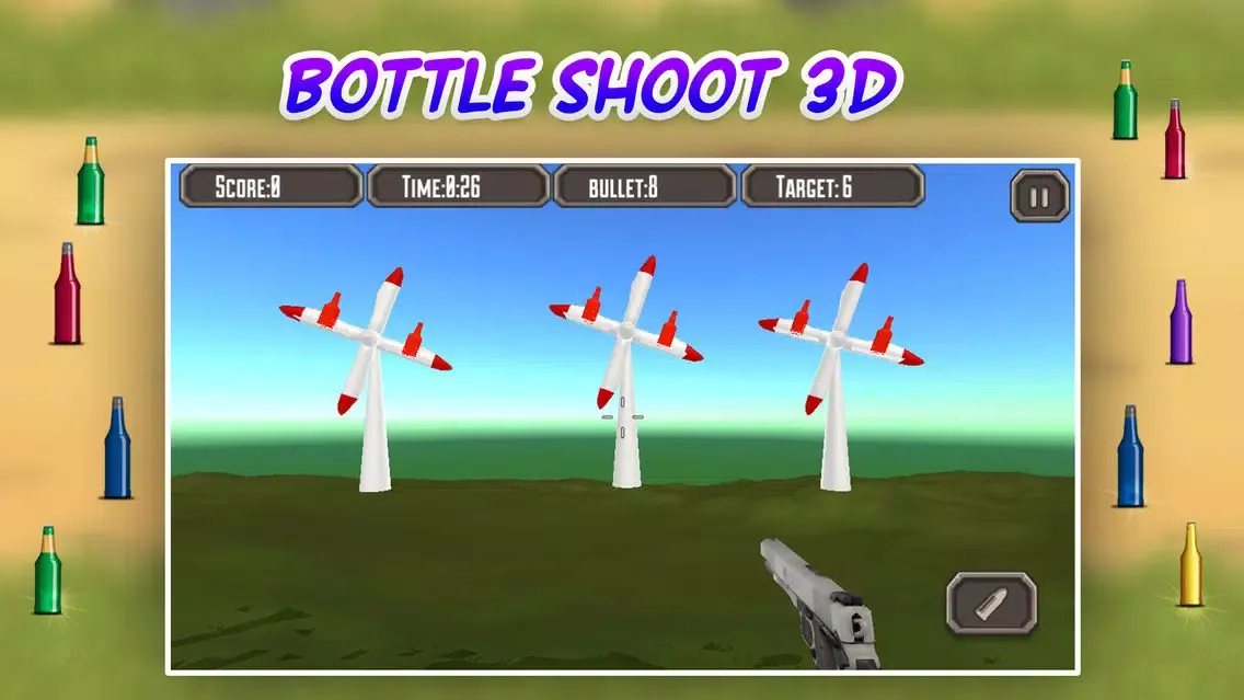 Captures d'écran de Bottle Shoot 3D : Sniper Shooting