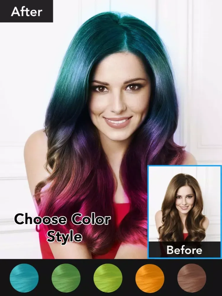 Hair Color Changer - Beauty iPad 应用截图