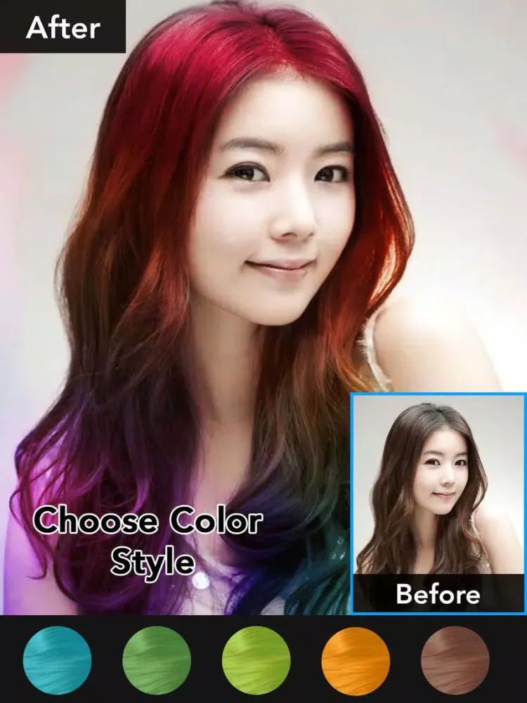 Hair Color Changer - Beauty iPad 应用截图