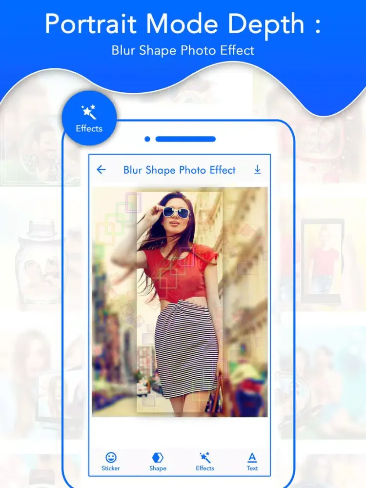 Blur Shape Photo Effect iPad  سکرین شاٹس
