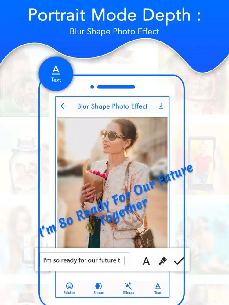 Blur Shape Photo Effect iPad  سکرین شاٹس