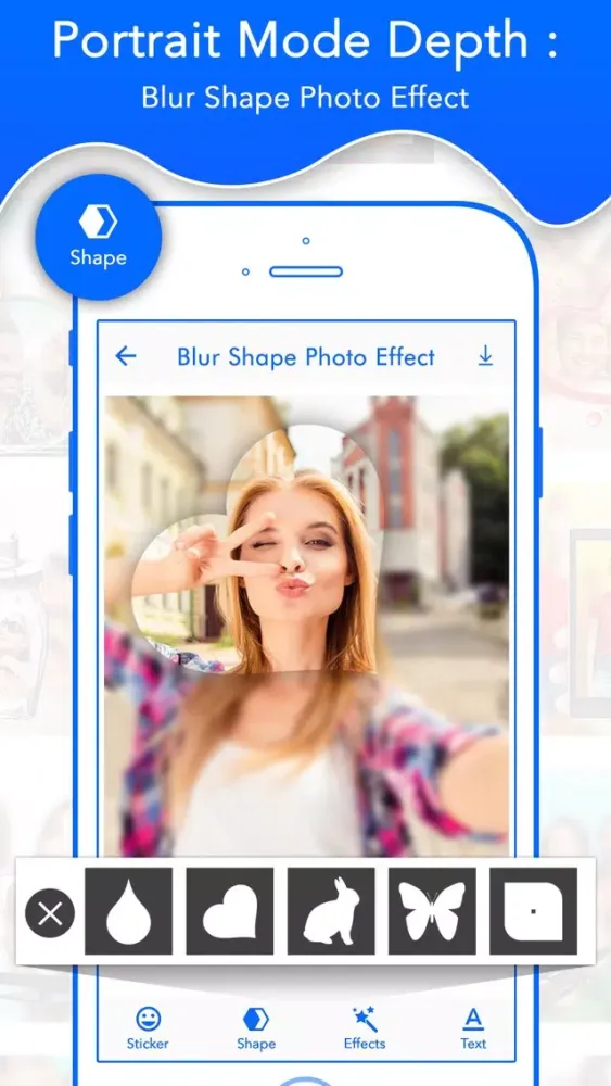 Blur Shape Photo Effect سکرین شاٹس