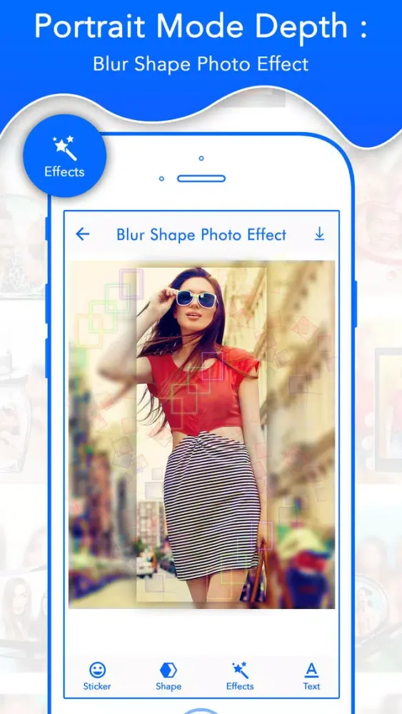 Blur Shape Photo Effect سکرین شاٹس