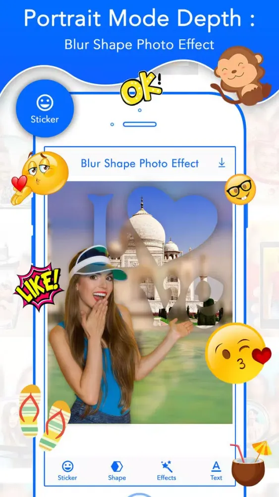 Blur Shape Photo Effect سکرین شاٹس