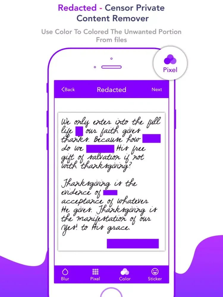 تصاویر Redacted - Censor Private Content remover iPad 