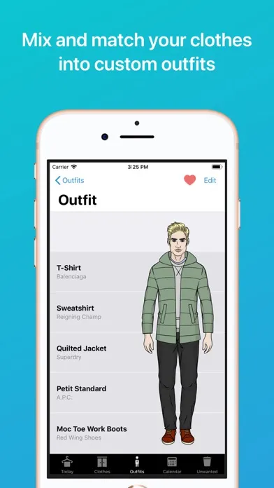 Captures d'écran de Wardrobe: Outfit ideas for men