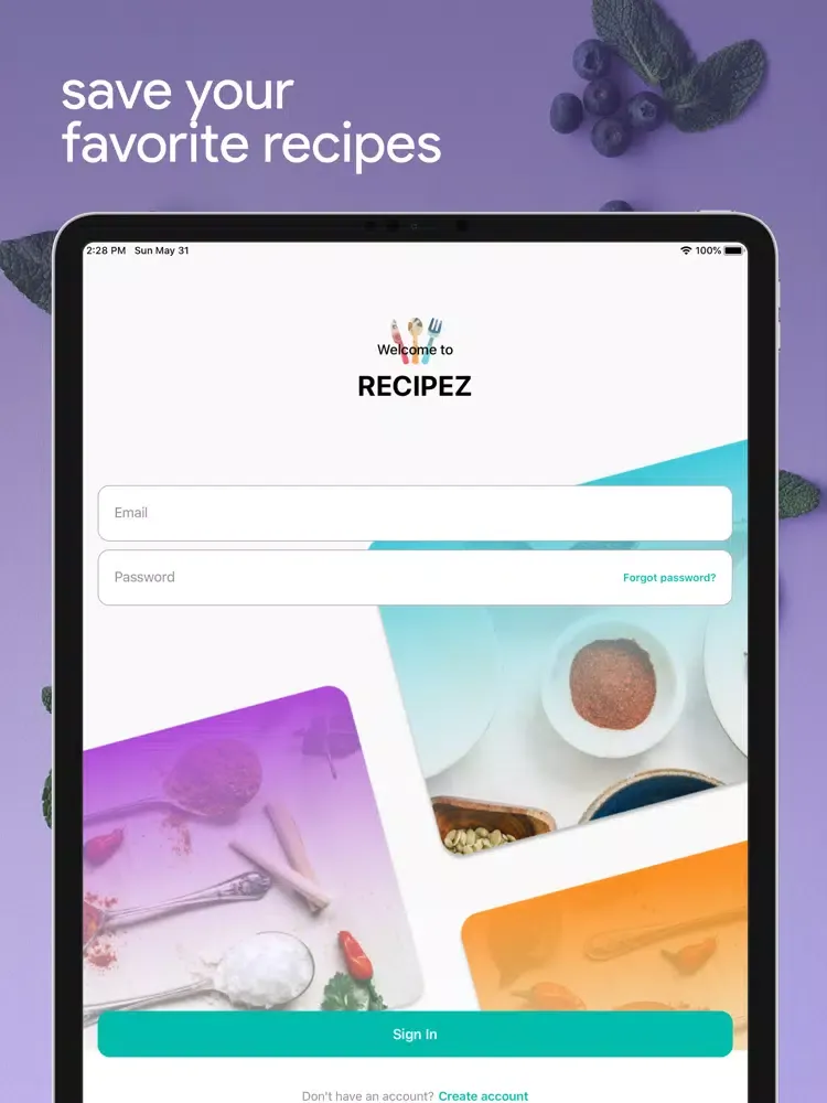 Capturas de pantalla de RecipEZ iPad 
