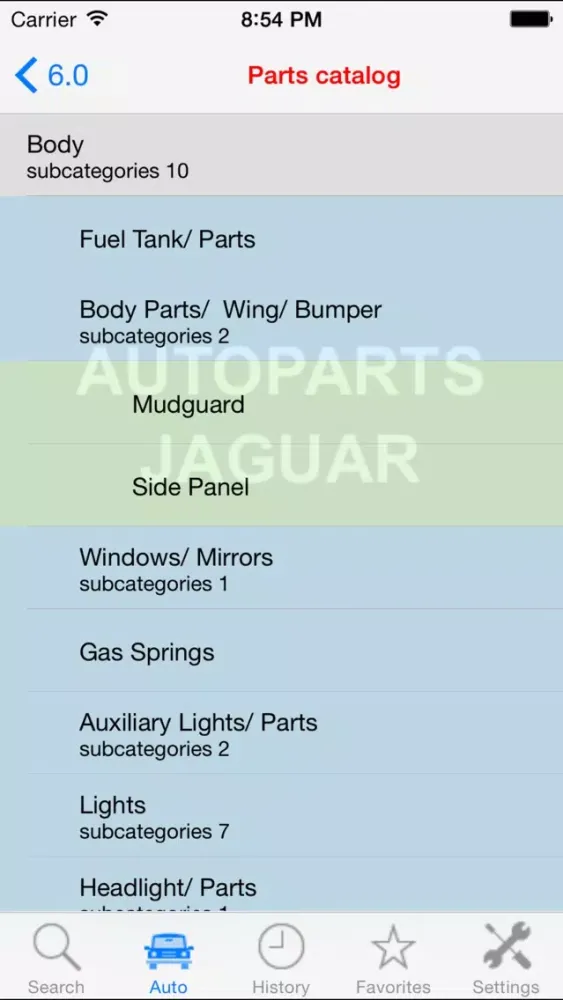 Autoparts for Jaguar Screenshots