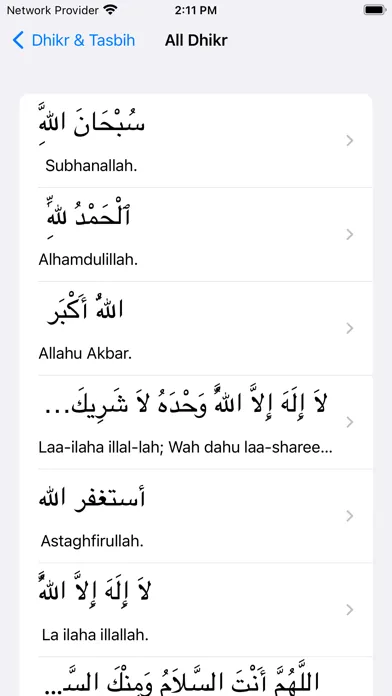 Capturas de tela do Dhikr and Tashbih
