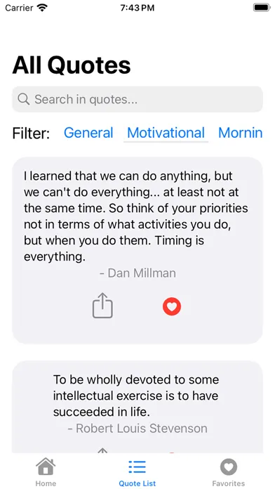 Tangkapan skrin Morning Dose - Daily Quotes