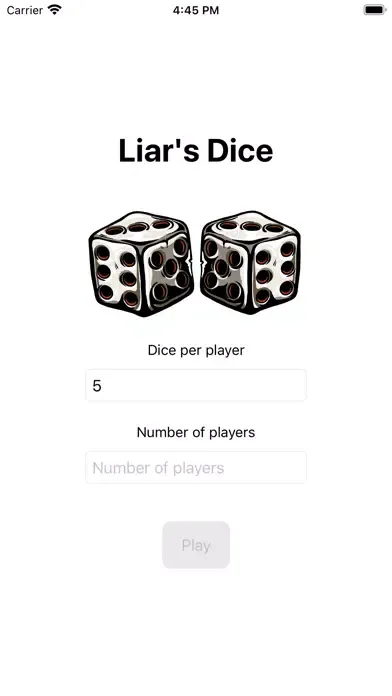 Zrzuty ekranu Liar's Dice AI