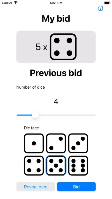 Zrzuty ekranu Liar's Dice AI