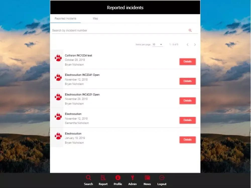 WEP Incidents iPad  स्क्रीनशॉट