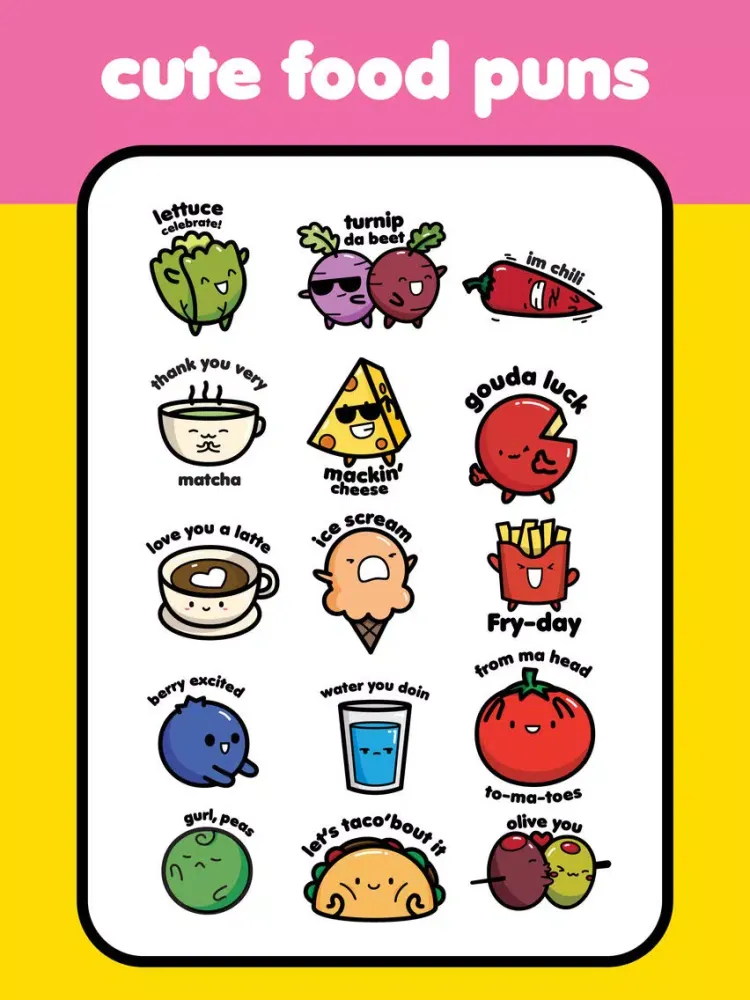 Cute Food Puns iPad 应用截图