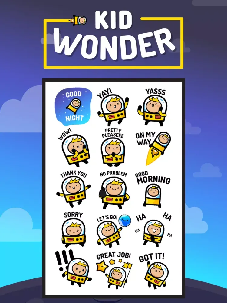 Скриншоты Kid Wonder Space Stickers iPad 