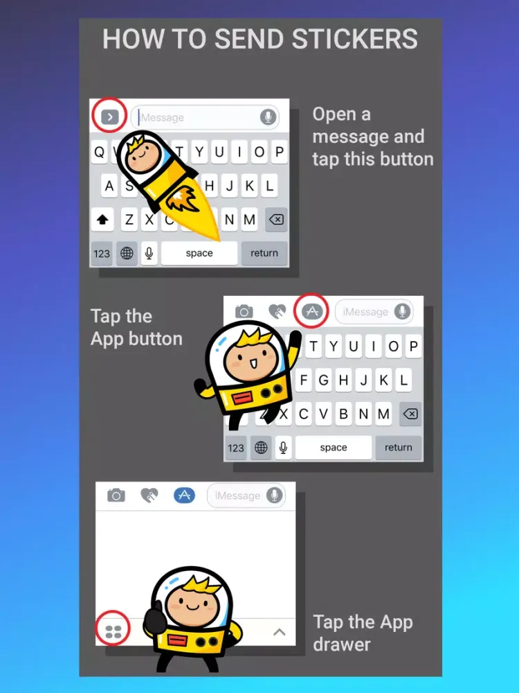 Скриншоты Kid Wonder Space Stickers iPad 
