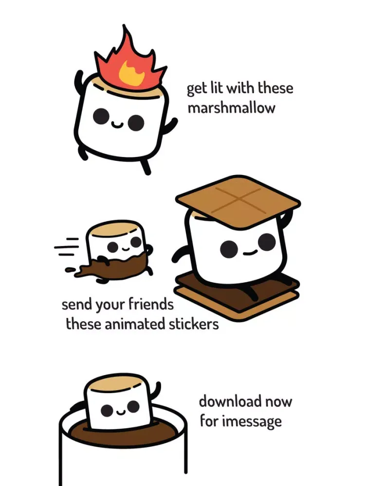 Ảnh chụp màn hình của Mellow Marshmallow Stickers iPad 