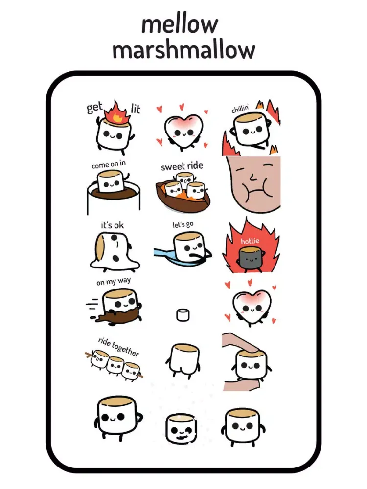 Ảnh chụp màn hình của Mellow Marshmallow Stickers iPad 