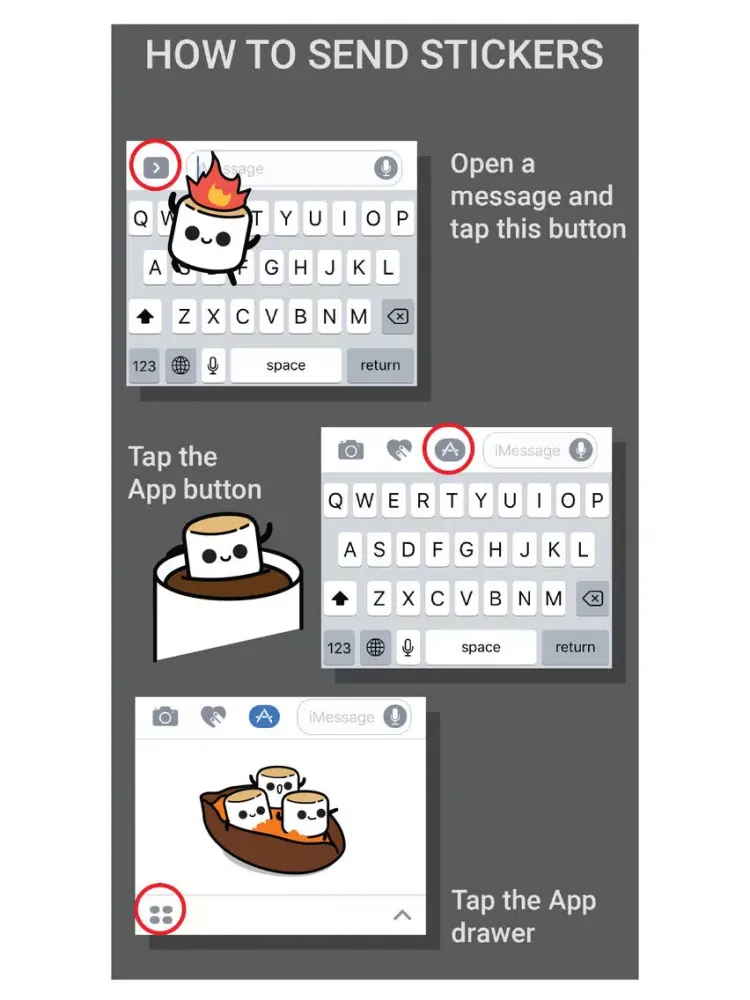 Ảnh chụp màn hình của Mellow Marshmallow Stickers iPad 
