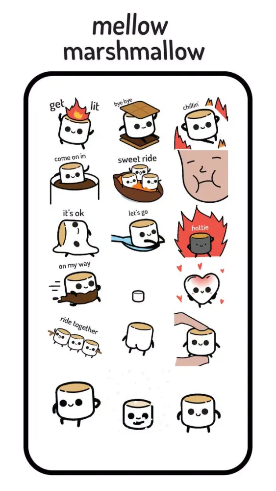 Ảnh chụp màn hình của Mellow Marshmallow Stickers