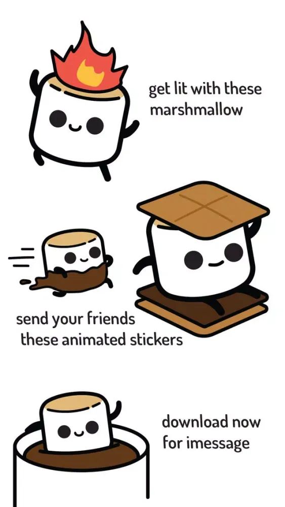 Ảnh chụp màn hình của Mellow Marshmallow Stickers