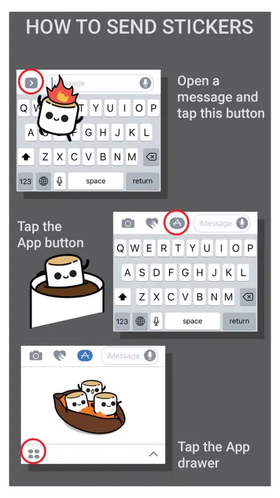 Ảnh chụp màn hình của Mellow Marshmallow Stickers