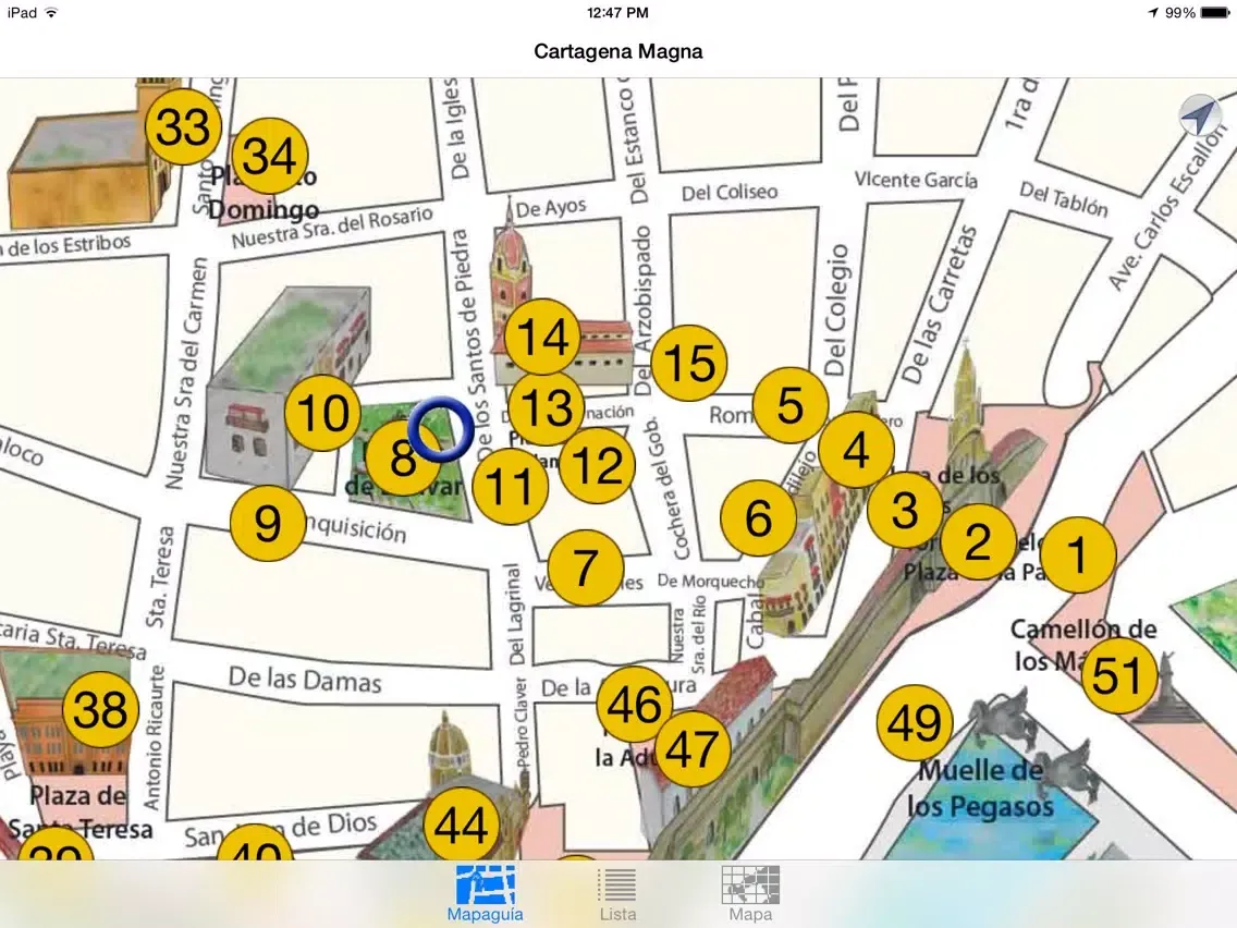 Tangkapan layar Cartagena Magna iPad 