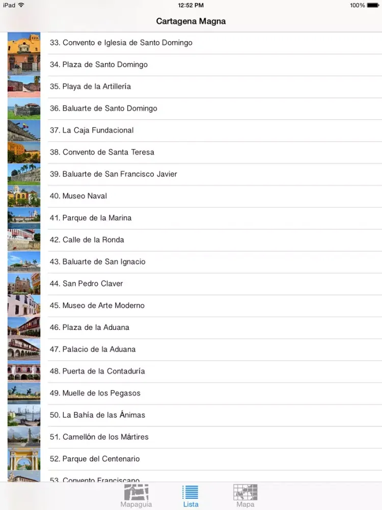 Tangkapan layar Cartagena Magna iPad 