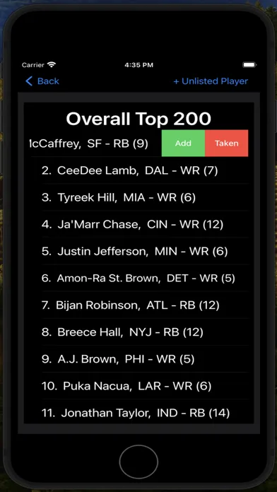 Fantasy FB Draft Kit 스크린샷