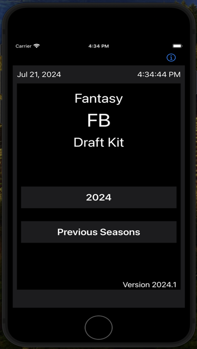 Capturas de tela do Fantasy FB Draft Kit