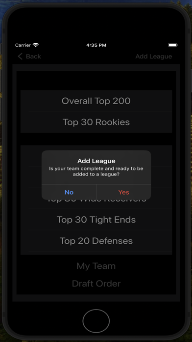 Capturas de tela do Fantasy FB Draft Kit