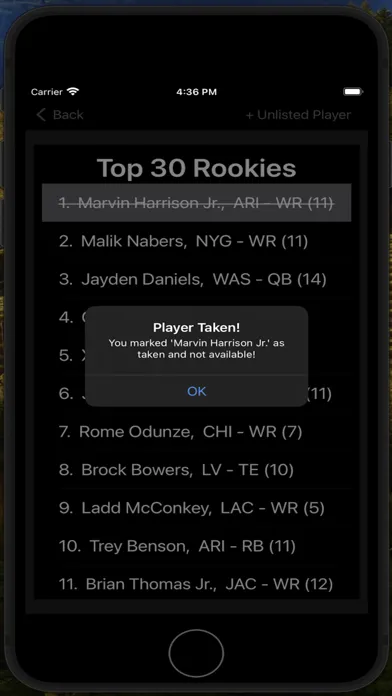 Fantasy FB Draft Kit 스크린샷