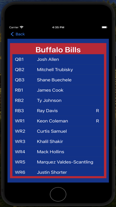 Capturas de tela do Fantasy FB Draft Kit