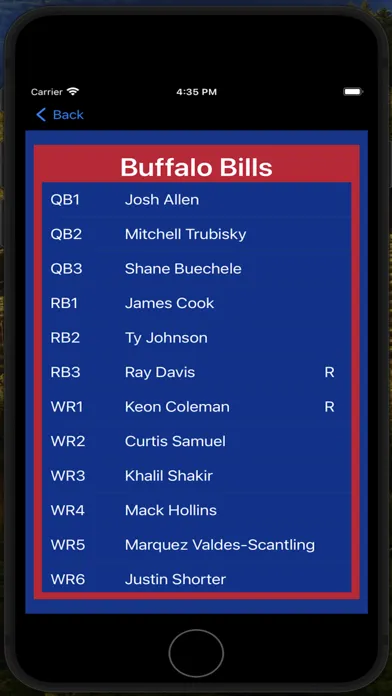 Fantasy FB Draft Kit 스크린샷
