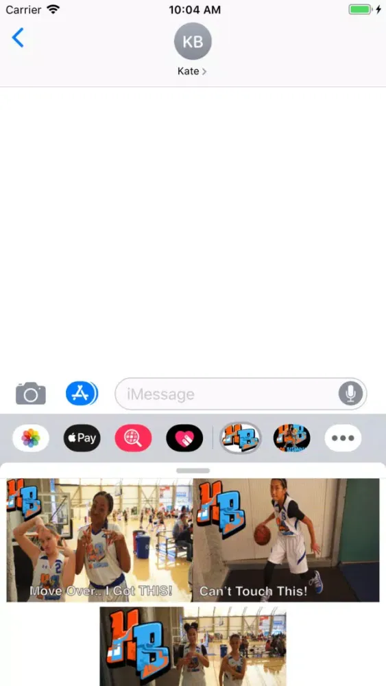 Screenshot di Hoop Blessings iMessage