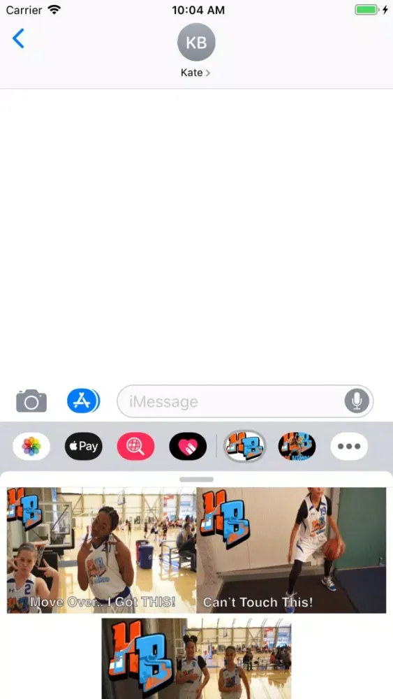 Screenshot di Hoop Blessings iMessage