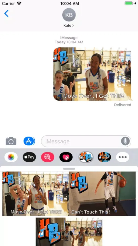 Screenshot di Hoop Blessings iMessage