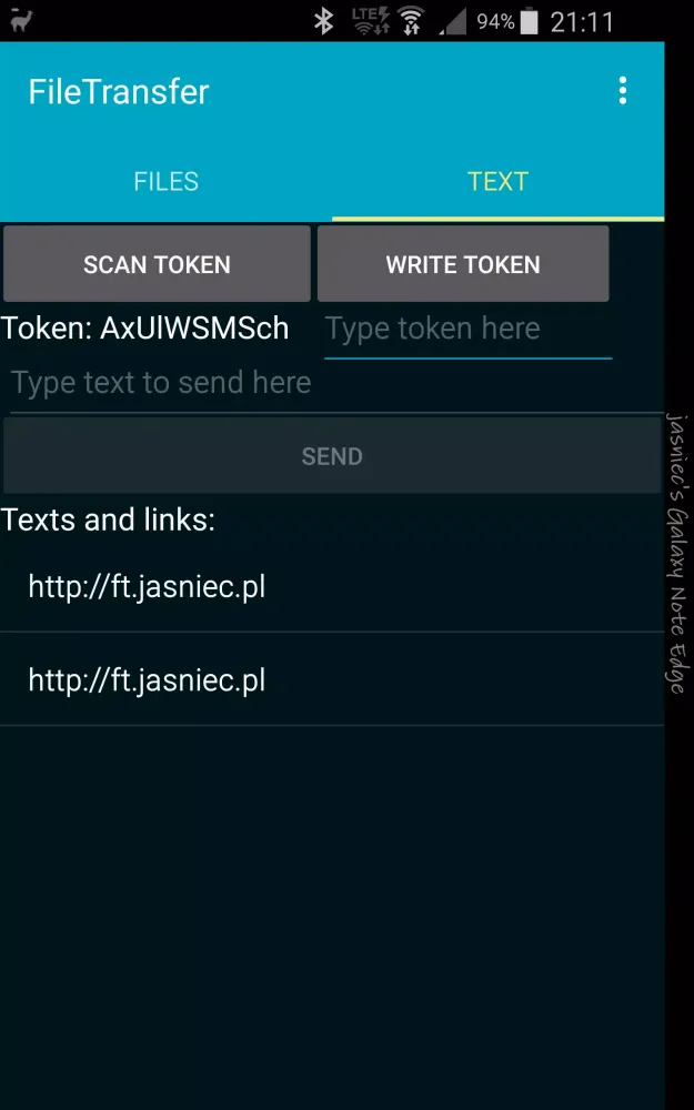 Tangkapan layar File Transfer