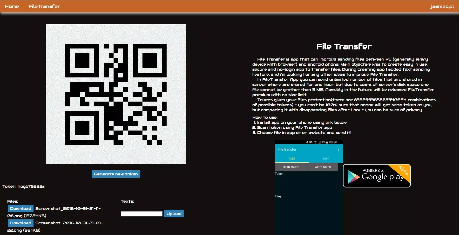 Tangkapan layar File Transfer