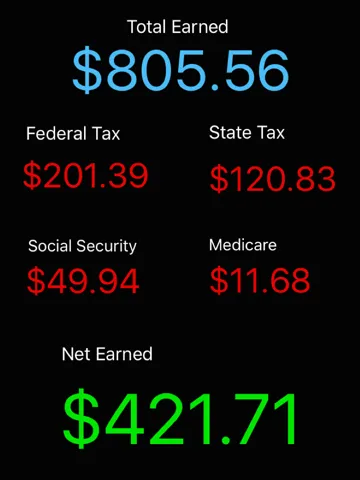 Captures d'écran de Taxes Paid Today iPad 